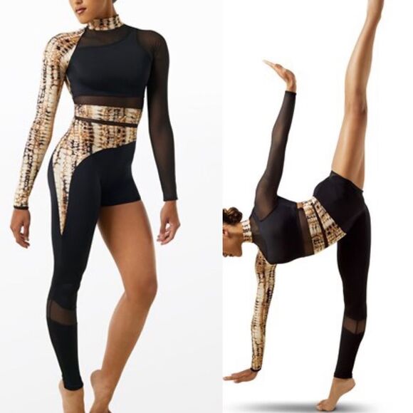 Weissman Other - WEISSMAN Elite Dance Costume unitard Yellow Flicker Beat
MT11165 Snake print MC